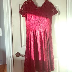 Burgundy Lace Dress